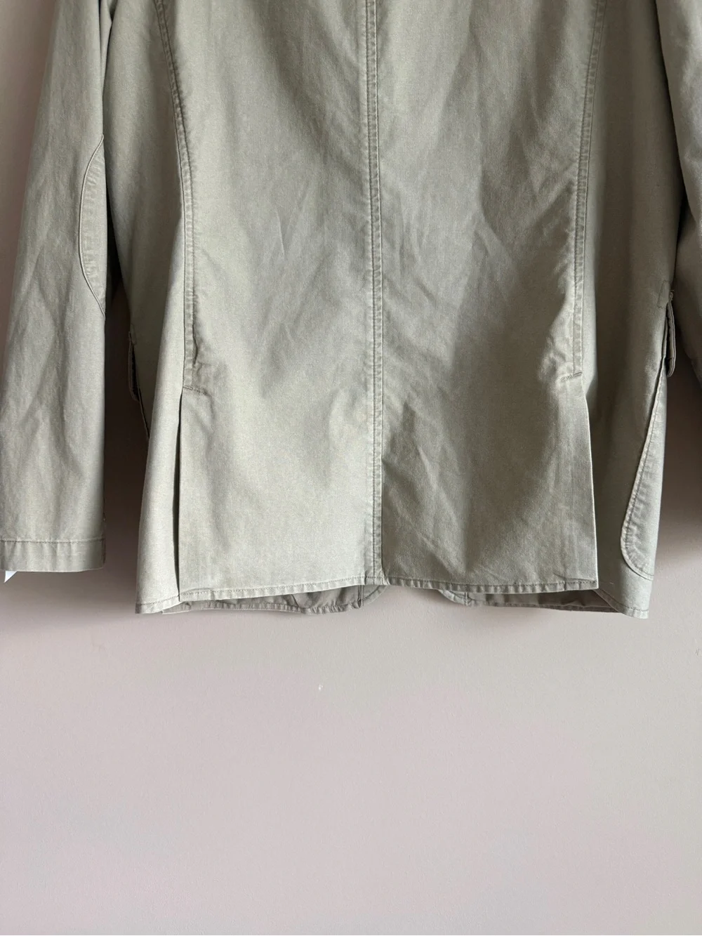 Vtg L.L.Bean Men’s Cotton Khaki Blazer  Notch Collar Button Pockets 38 Reg